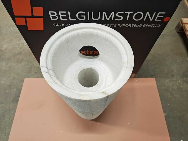 Natuursteen marmer wit waszuil 40x90 cm - afbeelding 4 van  8