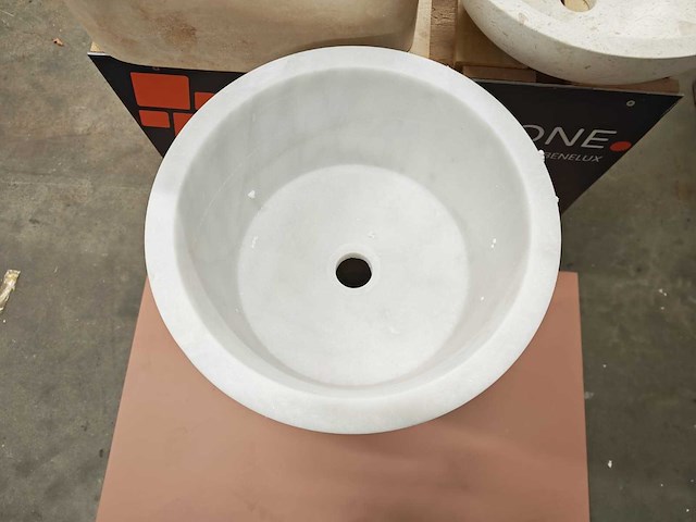 Natuursteen marmer wit waszuil 40x90 cm - afbeelding 6 van  8