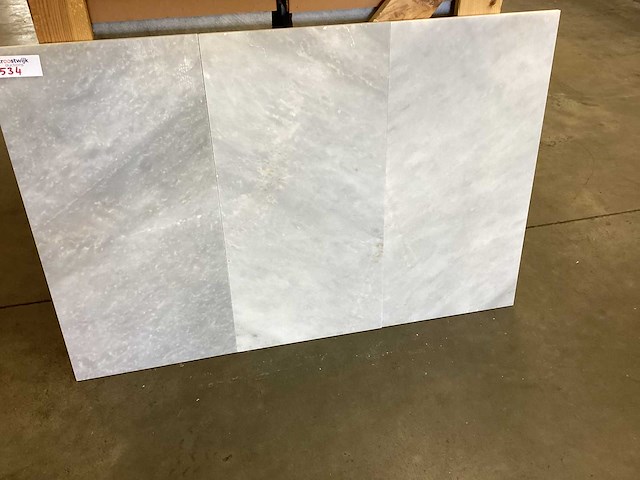 Natuursteen marmer wit/blauw gezoet 30,5x61 cm tegel 94 m² - afbeelding 1 van  7