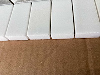 Natuursteen marmer wit/grijs 36x18 cm mozaïektegel 100 stuks - afbeelding 7 van  8