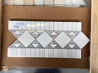 Natuursteen marmer wit/grijs 36x18 cm mozaïektegel 50 stuks - afbeelding 3 van  8