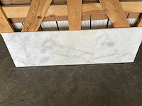 Natuursteen marmer wit/grijs gepolijst 30,5x30,5 cm tegel 35 m² - afbeelding 2 van  6