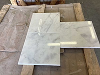 Natuursteen marmer wit/grijs gepolijst 30,5x30,5 cm tegel 35 m² - afbeelding 3 van  3