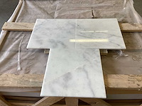 Natuursteen marmer wit/grijs gepolijst 30,5x30,5 cm tegel 35 m² - afbeelding 3 van  5