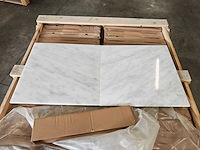 Natuursteen marmer wit/grijs gepolijst 45,7x45,7 cm tegel 71 m²