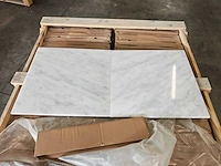 Natuursteen marmer wit/grijs gepolijst 45,7x45,7 cm tegel 71 m² - afbeelding 1 van  8