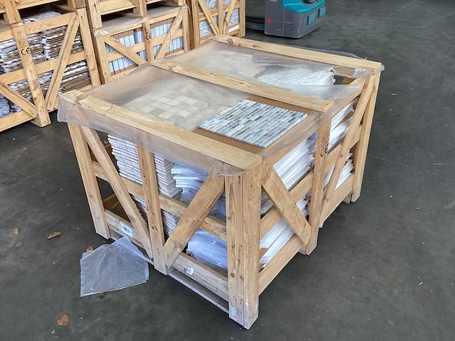 Natuursteen marmer wit/grijs rechthoek 1,5x5 cm mozaïektegel 50 stuks - afbeelding 5 van  5