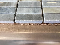 Natuursteen marmer wit/grijs rechthoek 1,5x5 cm mozaïektegel 50 stuks - afbeelding 5 van  6