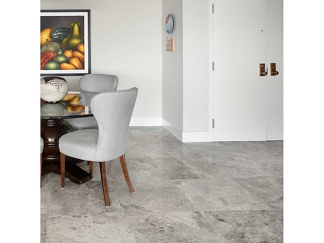 Natuursteen marmer zilver gepolijst 30x60x2 cm tegel 37,44 m² - afbeelding 2 van  4