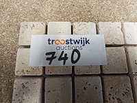 Natuursteen travertin beige 30,5x30,5 cm mozaïektegel 28 stuks - afbeelding 7 van  7