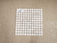 Natuursteen travertin beige 30,5x30,5 cm mozaïektegel 28 stuks - afbeelding 1 van  7