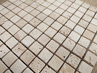 Natuursteen travertin beige 30,5x30,5 cm mozaïektegel 28 stuks - afbeelding 6 van  7