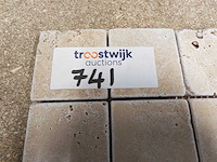 Natuursteen travertin beige 5x5 cm mozaïektegel 30x30 cm 41 stuks - afbeelding 4 van  6