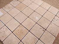 Natuursteen travertin beige 5x5 cm mozaïektegel 30x30 cm 41 stuks - afbeelding 6 van  6