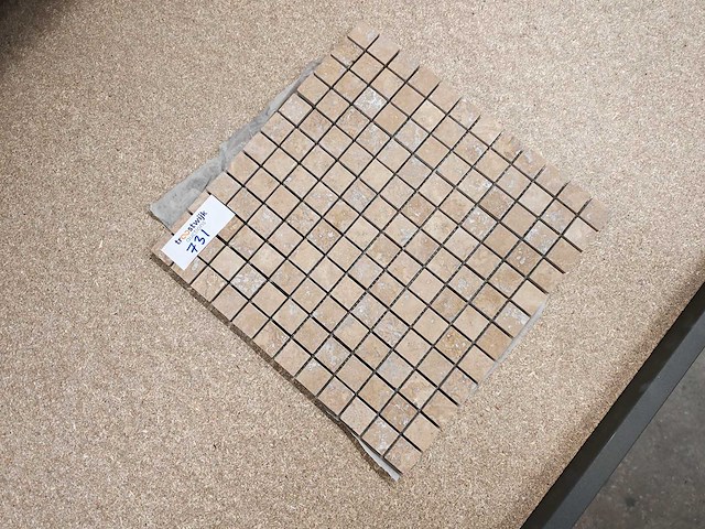Natuursteen travertin dark noce mozaïektegel 30,5x30,5 cm 5,49 m² - afbeelding 1 van  6
