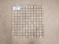 Natuursteen travertin dark noce mozaïektegel 30,5x30,5 cm 5,49 m² - afbeelding 1 van  5