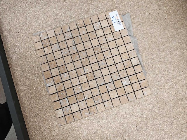 Natuursteen travertin dark noce mozaïektegel 30,5x30,5 cm 5,49 m² - afbeelding 1 van  5