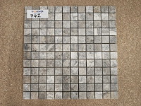 Natuursteen travertin grigio 30,5x30,5 cm mozaïektegel 14 stuks - afbeelding 1 van  6
