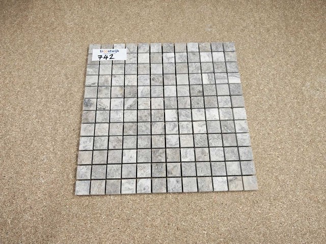 Natuursteen travertin grigio 30,5x30,5 cm mozaïektegel 14 stuks - afbeelding 2 van  6