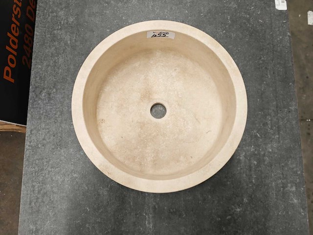 Natuursteen travertin light waskom 40,6x15 cm - afbeelding 2 van  6