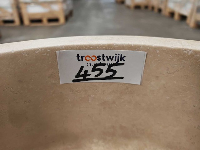 Natuursteen travertin light waskom 40,6x15 cm - afbeelding 6 van  6