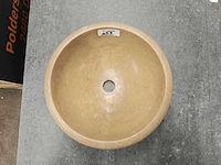 Natuursteen travertin noce waskom 40,6x15 cm - afbeelding 2 van  6