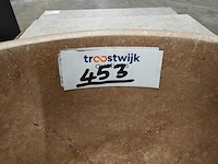 Natuursteen travertin noce waskom 40,6x15 cm - afbeelding 6 van  6