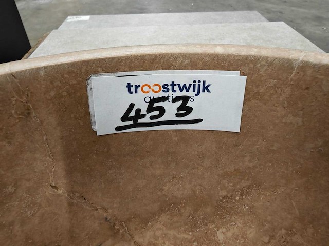 Natuursteen travertin noce waskom 40,6x15 cm - afbeelding 6 van  6
