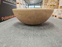 Natuursteen travertin noce waskom 40,6x15 cm - afbeelding 4 van  6