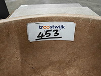 Natuursteen travertin noce waskom 40,6x15 cm - afbeelding 6 van  6