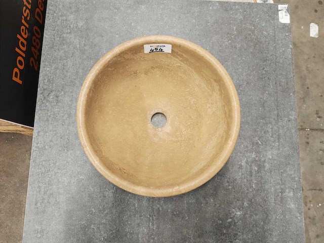 Natuursteen travertin noce waskom 40,6x15 cm - afbeelding 2 van  4