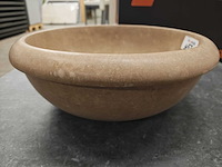 Natuursteen travertin noce waskom 40,6x15 cm - afbeelding 3 van  4