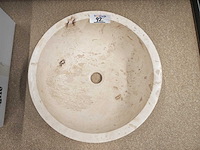 Natuursteen travertin waskom 40,6x15 cm - afbeelding 1 van  7