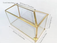 Ncyp glazen kaartdoos goudkleurig zonder slot - afbeelding 2 van  3