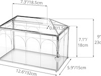 Ncyp glazen kaartendoos met gleuf en slot voor bruiloftsreceptie - afbeelding 2 van  4