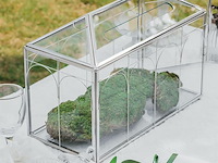 Ncyp glazen kaartendoos met gleuf en slot voor bruiloftsreceptie - afbeelding 3 van  4