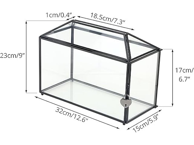 Ncyp grote glazen kaartendoos - afbeelding 2 van  3