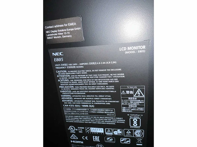 Nec e805 monitor - afbeelding 5 van  5