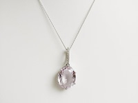 Necklace with pendant amethyst - afbeelding 1 van  7