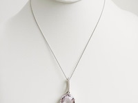 Necklace with pendant amethyst - afbeelding 2 van  7