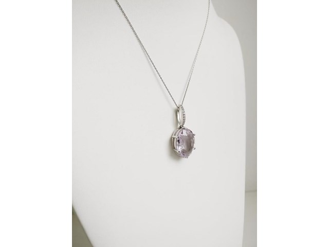 Necklace with pendant amethyst - afbeelding 4 van  7