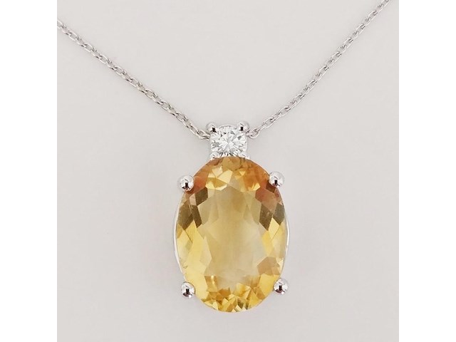 Necklace with pendant citrine - afbeelding 1 van  7