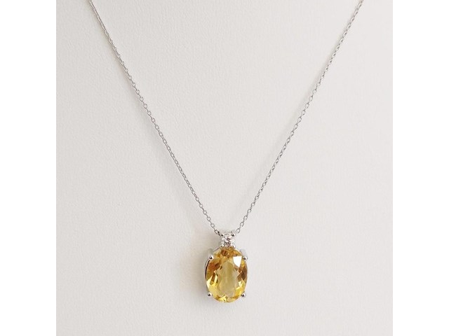 Necklace with pendant citrine - afbeelding 2 van  7