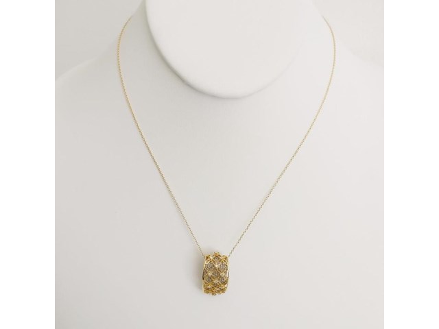 Necklace with pendant diamond - afbeelding 3 van  7