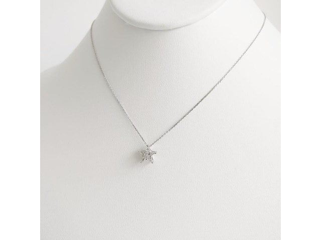 Necklace with pendant diamond - afbeelding 4 van  7