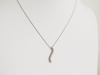 Necklace with pendant diamond - afbeelding 3 van  6