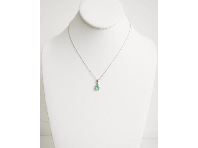 Necklace with pendant emerald - afbeelding 3 van  7