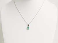 Necklace with pendant emerald - afbeelding 3 van  7