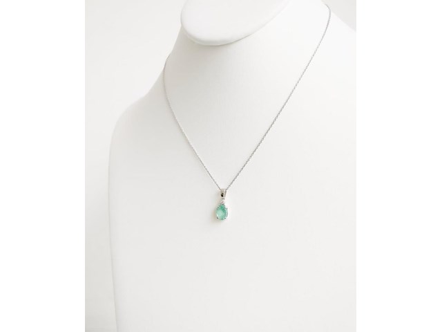 Necklace with pendant emerald - afbeelding 5 van  7