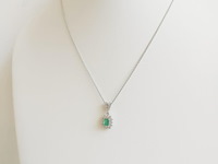 Necklace with pendant emerald - afbeelding 4 van  6